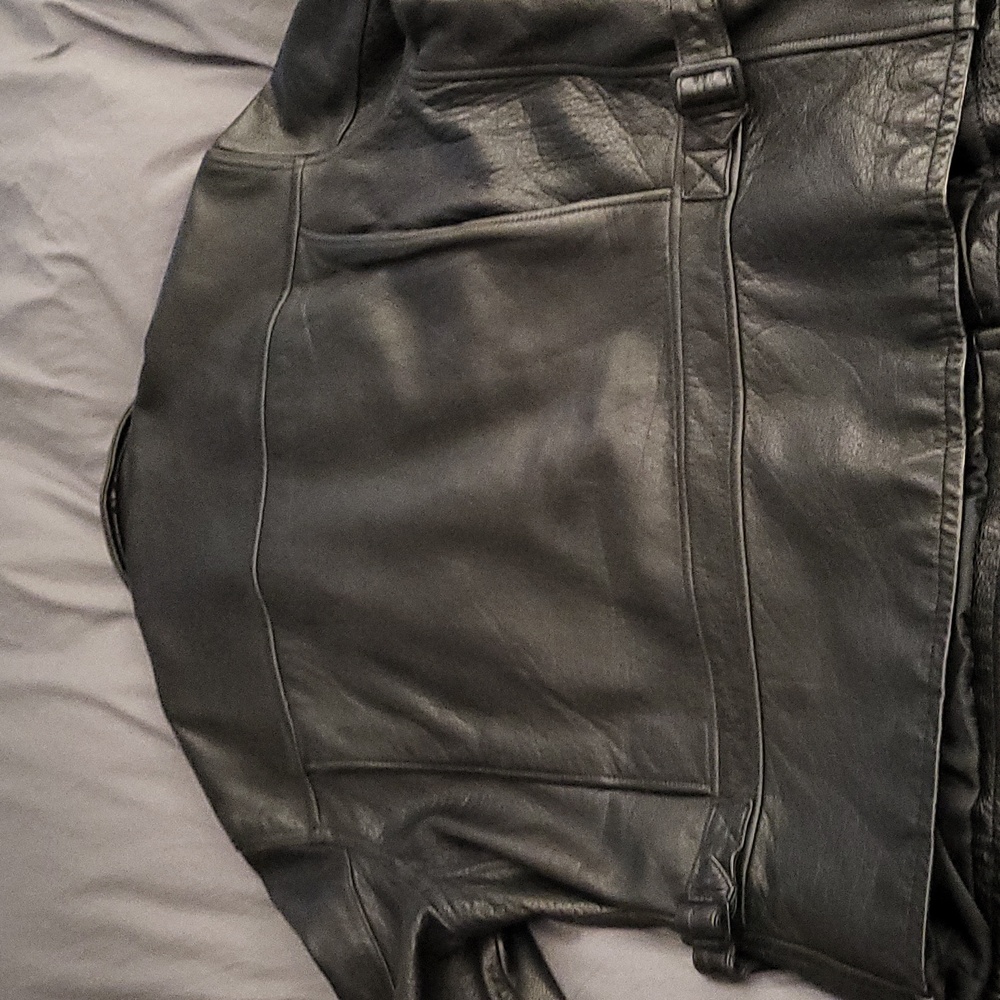Kenneth Cole Xl Black Leather Jacket - Picture 9 of 14
